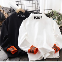 Autumn/Winter Boys' Warm Base Shirt with Half Collar 2023 New Arrival Korean Style Medium/Large Children's Long-Sleeve Versatile Stylish Top
