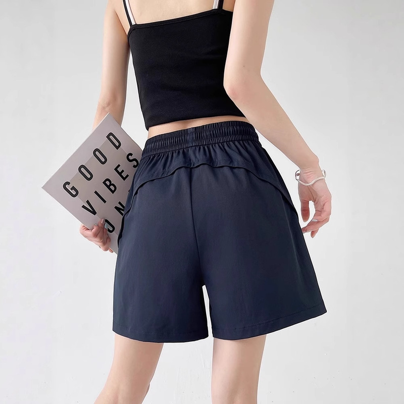 Sports Quick-Drying Shorts for Women, 2026 New Summer High-Waisted A-Line Casual Loose American-Style Workwear Five-Point Pants