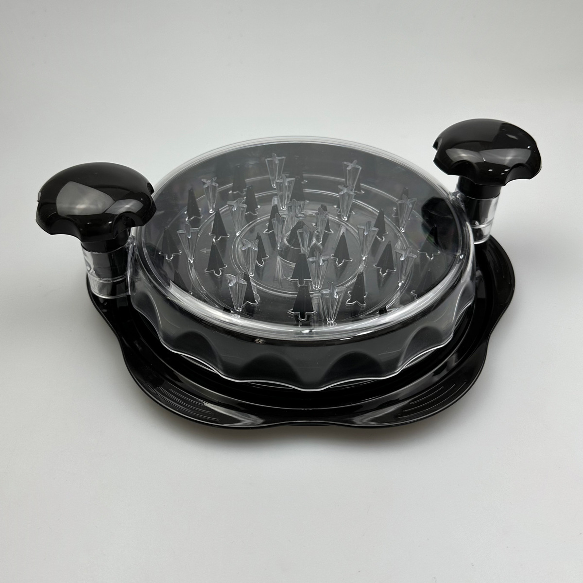 带夹层花瓣透明黑