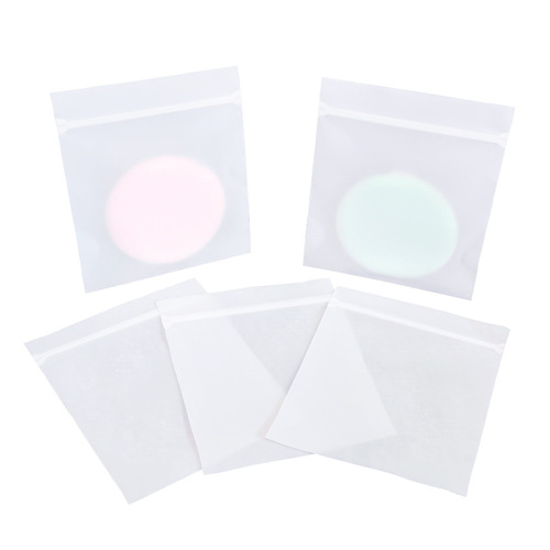 Powder Puff Packaging Bag Small CPE Air Cushion Sanding Self-Sealing Bag Beauty Tool Cartilage Sealing Bag Accessory Plastic Bag