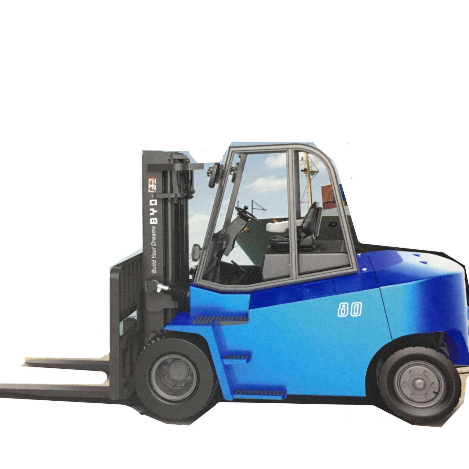 8吨电瓶叉车 8吨电动叉车  铁锂电池大吨位平衡重式电动叉车租售