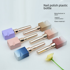 A new 10ml chipped nail polish bottle from the manufacturer, one bottle of colorless nail polish empty bottle, nail polish cap brush