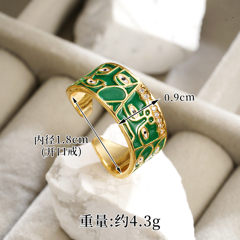 Anillo de oro de arena transfronteriza nicho femenino de estilo europeo y americano 18k anillo de lujo ligero no decolor joyería al por mayor