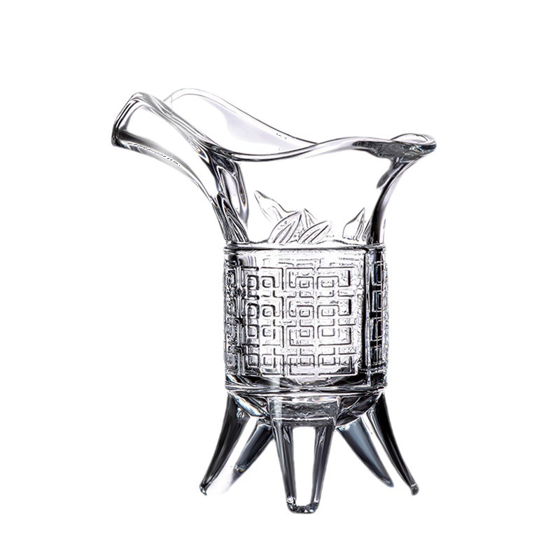 Botella de vino antigua Emperador vidrio de tres patas copa de vino blanco copa de vino traje 2 dos sexo hogar cristal estilo chino Jue Cup