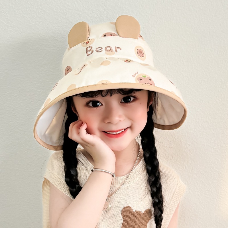 Sombrero para el sol para niños Sombrero de techo vacío de aleros grandes de verano Sombrero para el sol lindo Sombrero de protección solar resistente a los rayos UV para bebés para hombres y mujeres