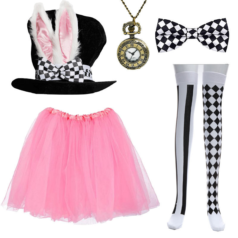 Halloween Dance Party Clock Bow Tie Nose Set Easter High Hat Bunny Costume Photo Props