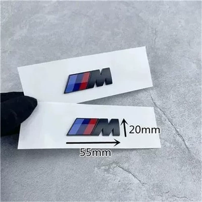 Car logo | X3, X5, M3 car emblem stickers, black - standard-a-pair-of-matte-black-m-logo-large-sizes