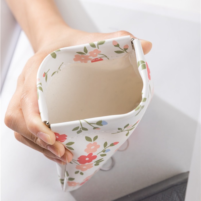 INS super popular bolsa de cosméticos de cuero portátil pequeña bolsa de almacenamiento de cojín de aire bolsa de auriculares airpod