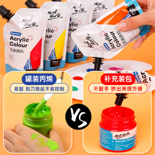Montmartre 100ml acrylic paint set plaster doll paint acrylic 48 colors waterproof wall paint wholesale