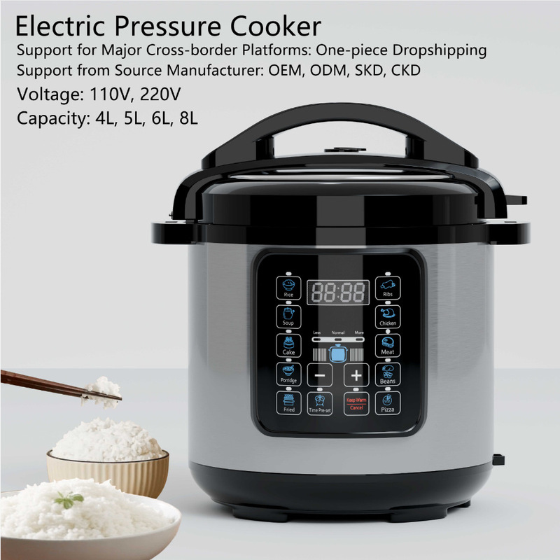 6L Electric Pressure Cooker for Home Use, 1000W Stainless Steel Rice Cooker, Cross-Border 110V/220V, One-Piece Drop Shipping Rice Cooker 6L Electric Pressure Cooker for Home Use, 1000W Stainless Steel Rice Cooker, Cross-Border 110V/220V, One-Piece Drop Shipping Rice Cooker
