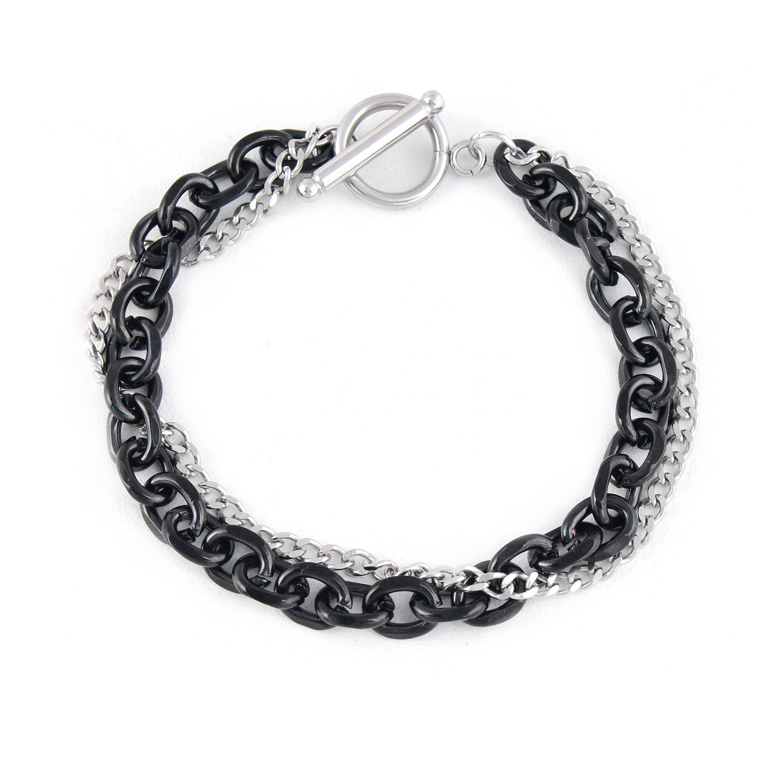 Fashion Round Stainless Steel Bracelets 1 Piece