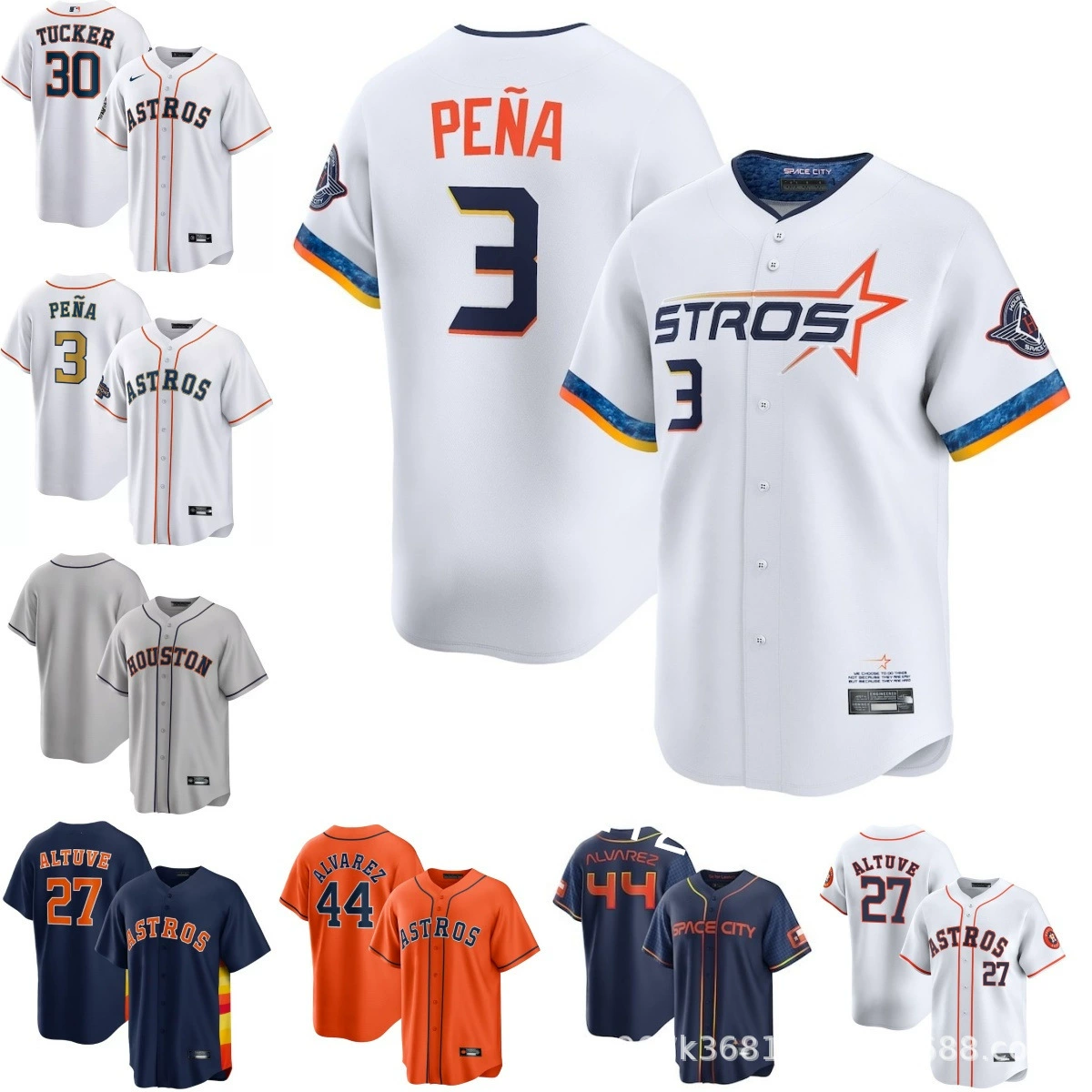 Американская ретро бейсбольная форма Хьюстон Астрос № 27 футболка с короткими рукавами и вышивкой повседневный модный спортивный топ