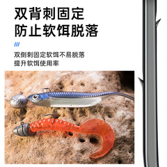 慕斯達根釣鉛頭鈎微物路亞餌雙背刺根釣鈎防脫小型鉛頭鈎青梢鈎