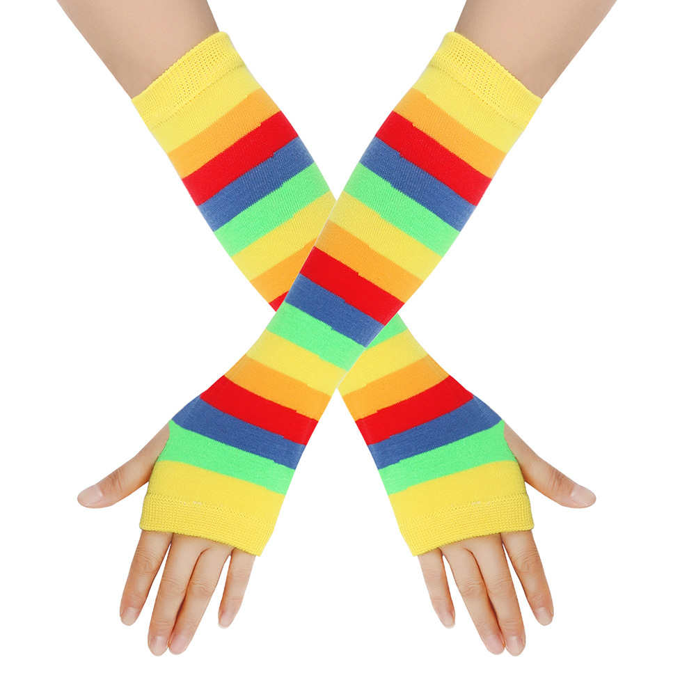 Women's Classic Style Rainbow Gloves 1 Pair display picture 2