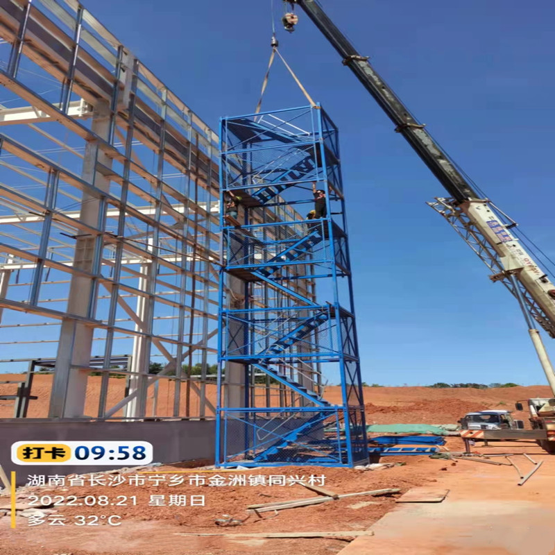 安全爬梯梯笼定 制化笼梯深基坑通道围栏梯笼 桥梁施工组装式爬梯