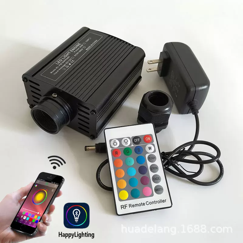 pmma光纤套装 卧室星空顶光源器 LED七彩导光条发光器车顶满天星