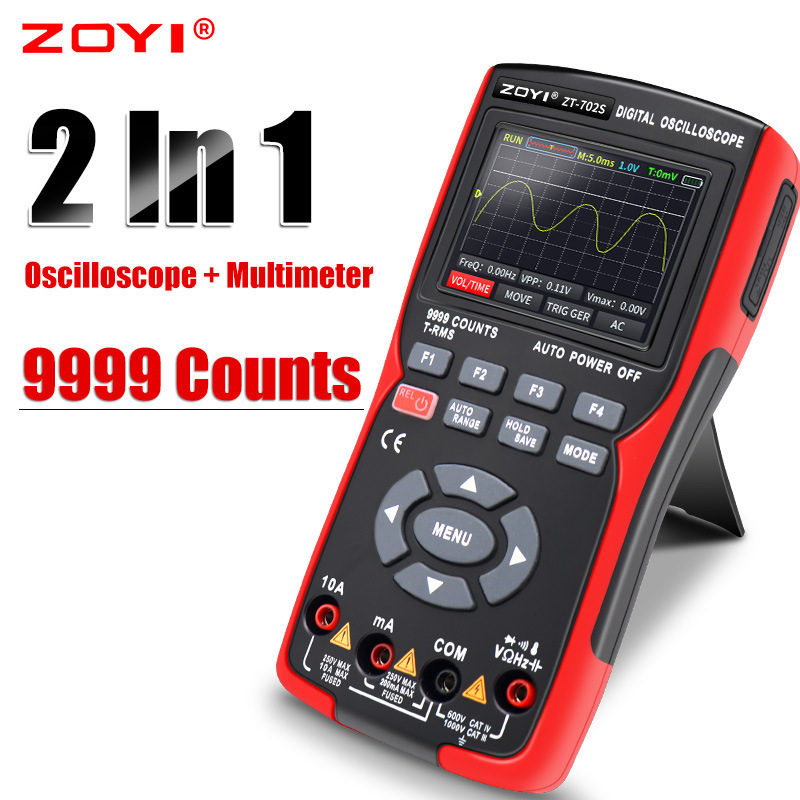 众仪示波万用表ZT-702S二合一高精度10MZ示波器万能表信号源跨境