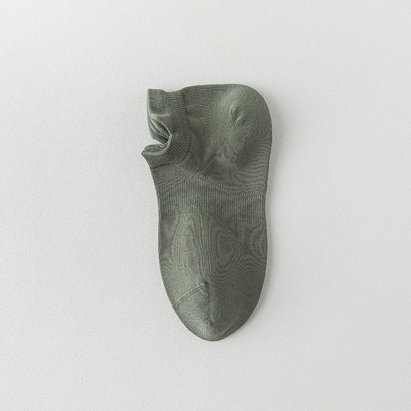 Calcetines de barco de algodón de color sólido, calcetines cortos de orejas para hombres, calcetines de embalaje independientes de algodón anti-balling 100 en uno sin costuras óseas