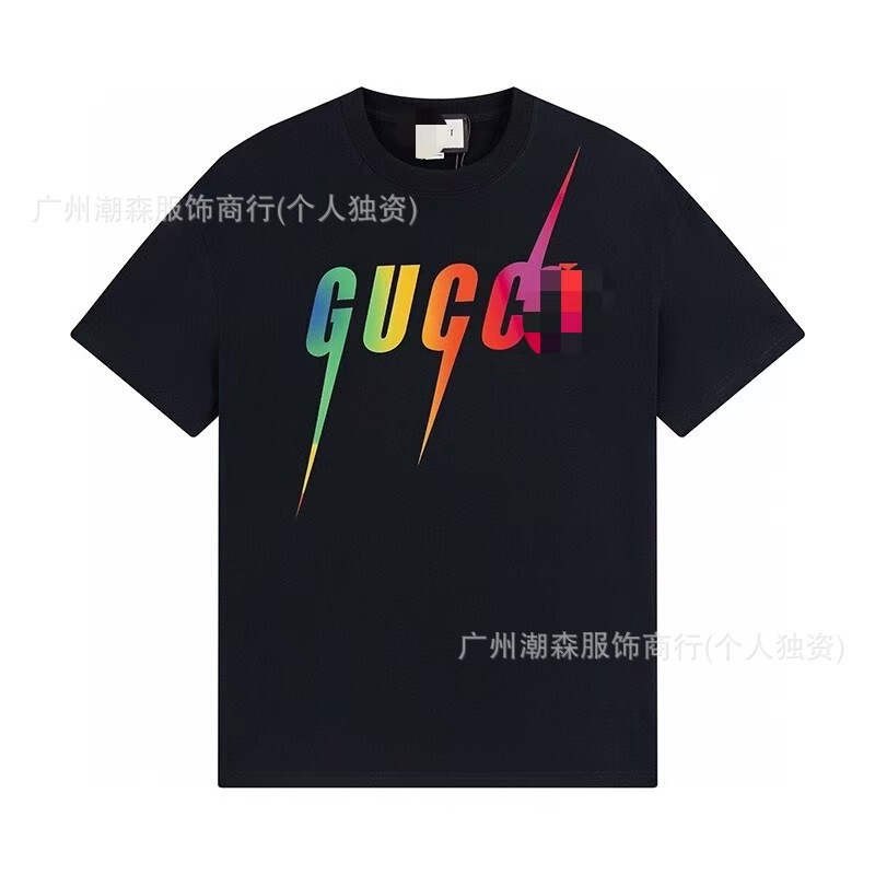 G家爆款T恤高版本纯棉短袖印花男女同款潮牌天花板外贸宽松半袖潮|undefined