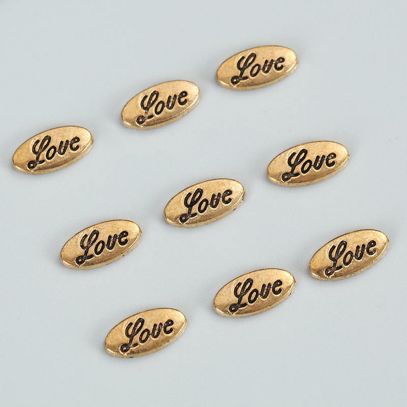 Retro Fashion Love Letter Patch Oval Shape Decorative Accessories Handmade DIY Jewelry Shoe Bag Hair Accessories Materials Retro Fashion Love Letter Patch Oval Shape Decorative Accessories Handmade DIY Jewelry Shoe Bag Hair Accessories Materials