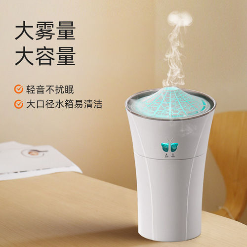 New car humidifier household torch shape colorful sound pickup atmosphere light air purification aromatherapy humidifier