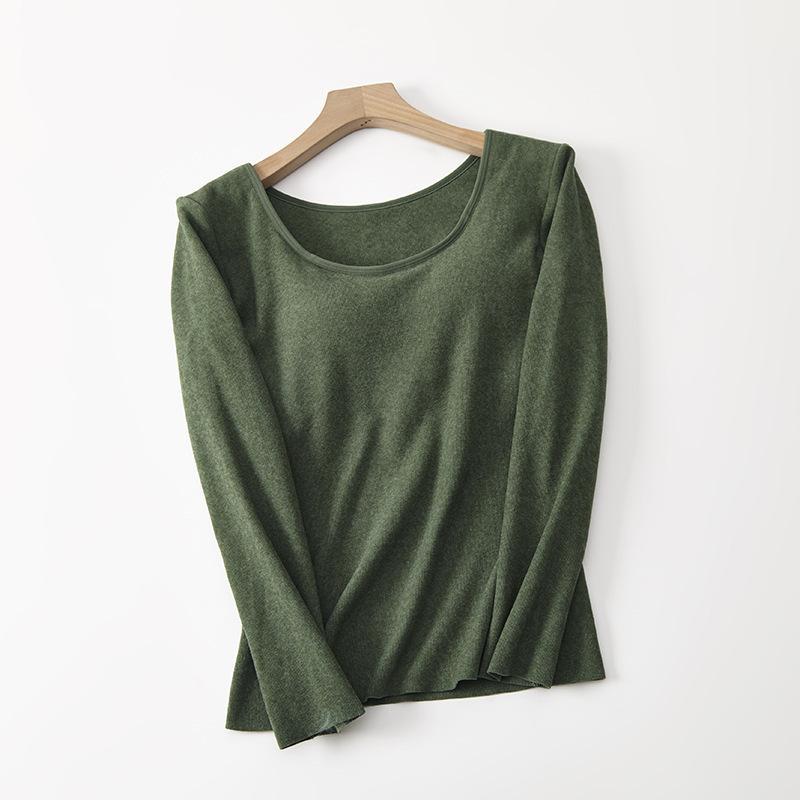 녹색 라운드 넥