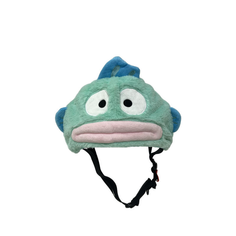 Casco de esquí de peluche muñecas bordadas tridimensionales lindas para niños niñas casco decoración de dibujos animados nueva decoración