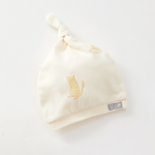 Newborn Hat Short Brim Wide Brim Cartoon Anime Universal Knitted Satin Skin Tone Headband Hat Baby