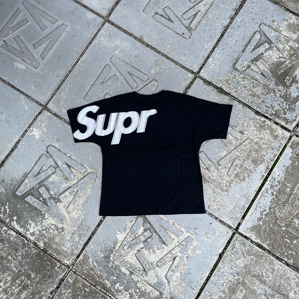 Supreme T-shirt Letter Print Black