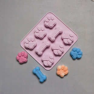 6 even the cat's claw bone 78 chocolate biscuit silicone mold cake candy pudding dessert baking mold Ma Zi