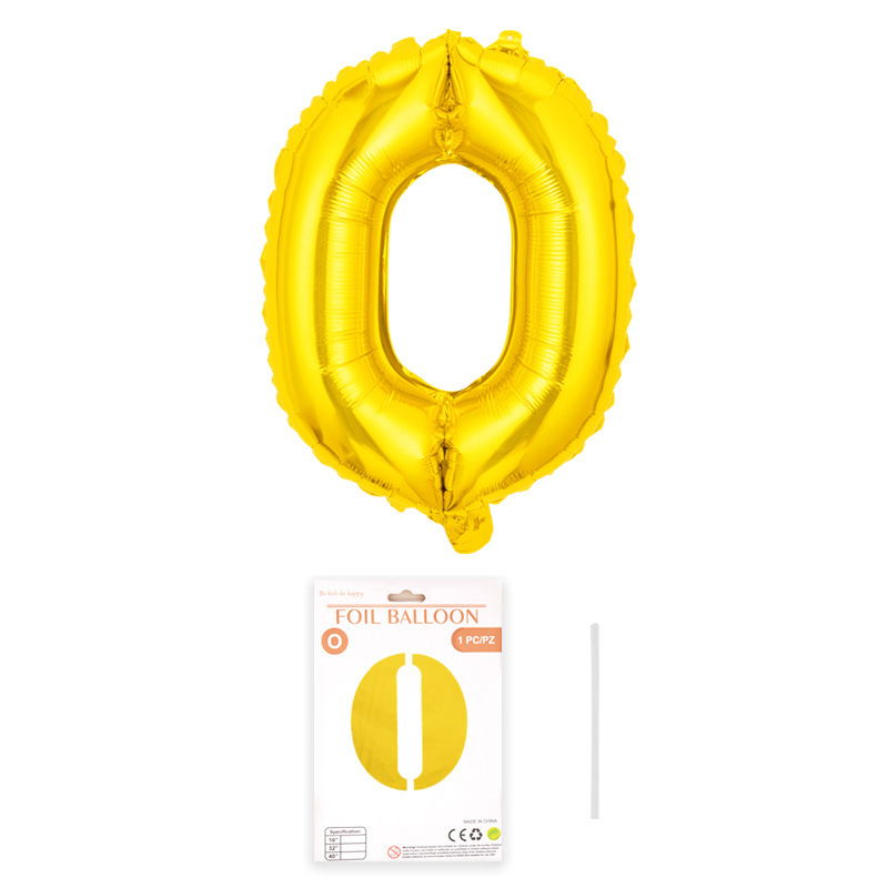 16 pulgadas alfabeto inglés tarjeta de papel independiente embalaje película de aluminio globo decoración de fiesta de cumpleaños diseño papel de aluminio globo al por mayor