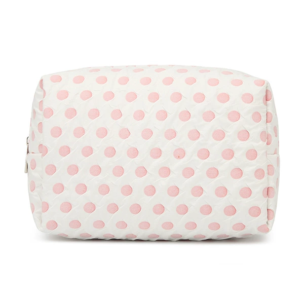 351 pink polka dot octagonal bag