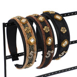 小香风头箍大宝石公主风发箍轻奢满钻增高颅顶布艺百搭气质三茶花