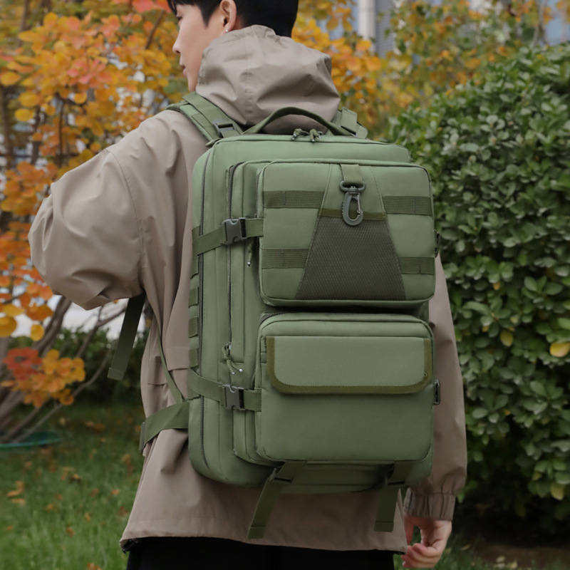 Mochila táctica al aire libre de gran capacidad para hombres expandible bolsa de viaje práctica resistente al desgaste multifuncional bolsa de campamento de montaña