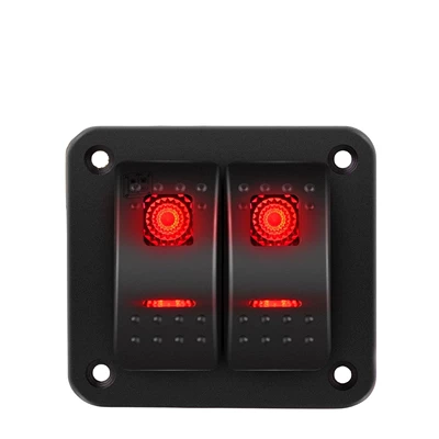 Manufacturer's four-position illuminated car boat-shaped Other power supply, ignition system - two-yacht-switches-red