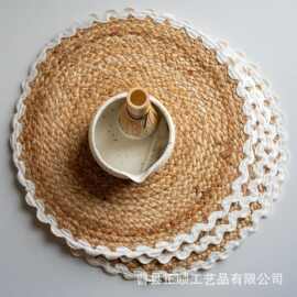 花边餐垫杯垫编织隔热垫吸水防滑垫编织防烫垫餐桌垫碗垫盘子垫