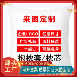 抱枕定制印logo来图片方形被子两用毯子三合一家居家纺靠垫套跨境