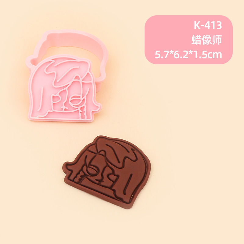 Juego de Moldes para Galletas 3D Personajes de Anime de Plástico para Repostería image 68