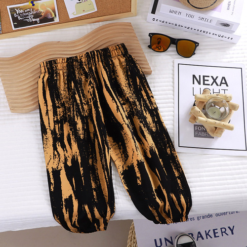 【】Anti-mosquito pants, summer children's trousers, thin boys and girls wide-leg pants, loose pants for baby outerwear wholesale