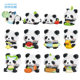 Compatible with Lego Blocks Little Panda Flower Doll Cartoon Doll Children's Educational Assembled Animal Toy Blind Box