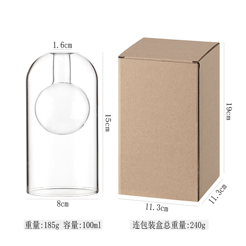 Botella de aromaterapia de vidrio, botella vacía transparente, accesorios sin llama, decoración del hogar, adornos, flores secas de ratán, fragancia, estilo ins, decoración del hogar