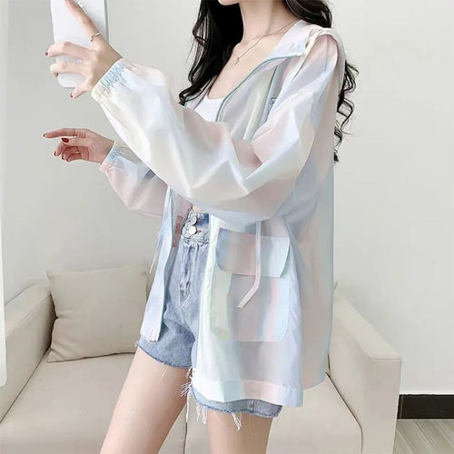 Thin Cardigan Sun Protection Jacket Women's 2023 New Summer Sun Protection Clothing Loose Casual Western Style Versatile Top