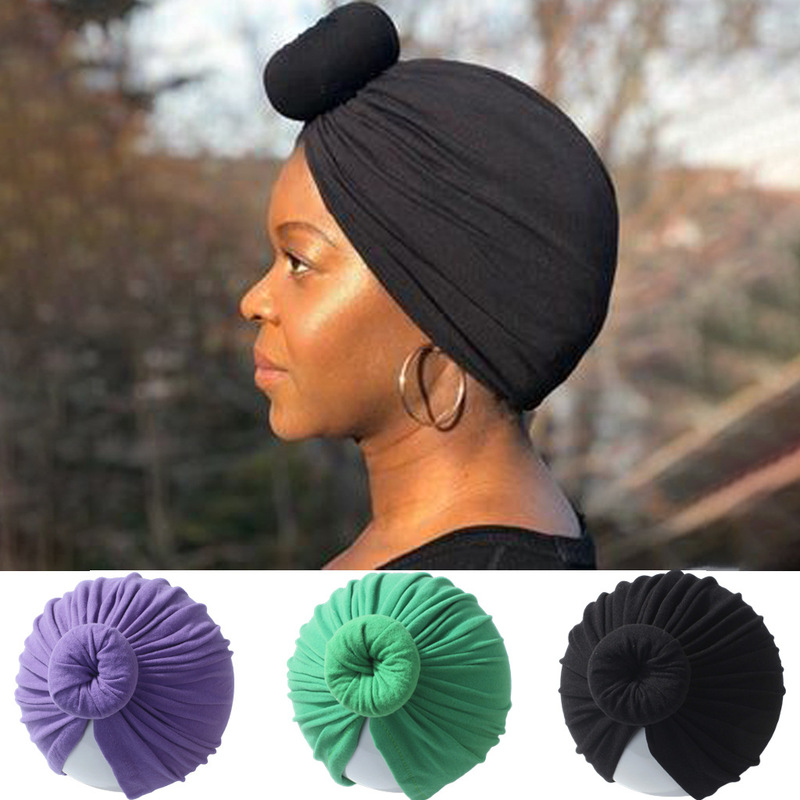 Adult 11-Color Donut Baby Hat European and American Fashion Women's Headscarf Hat Sun Protection Design