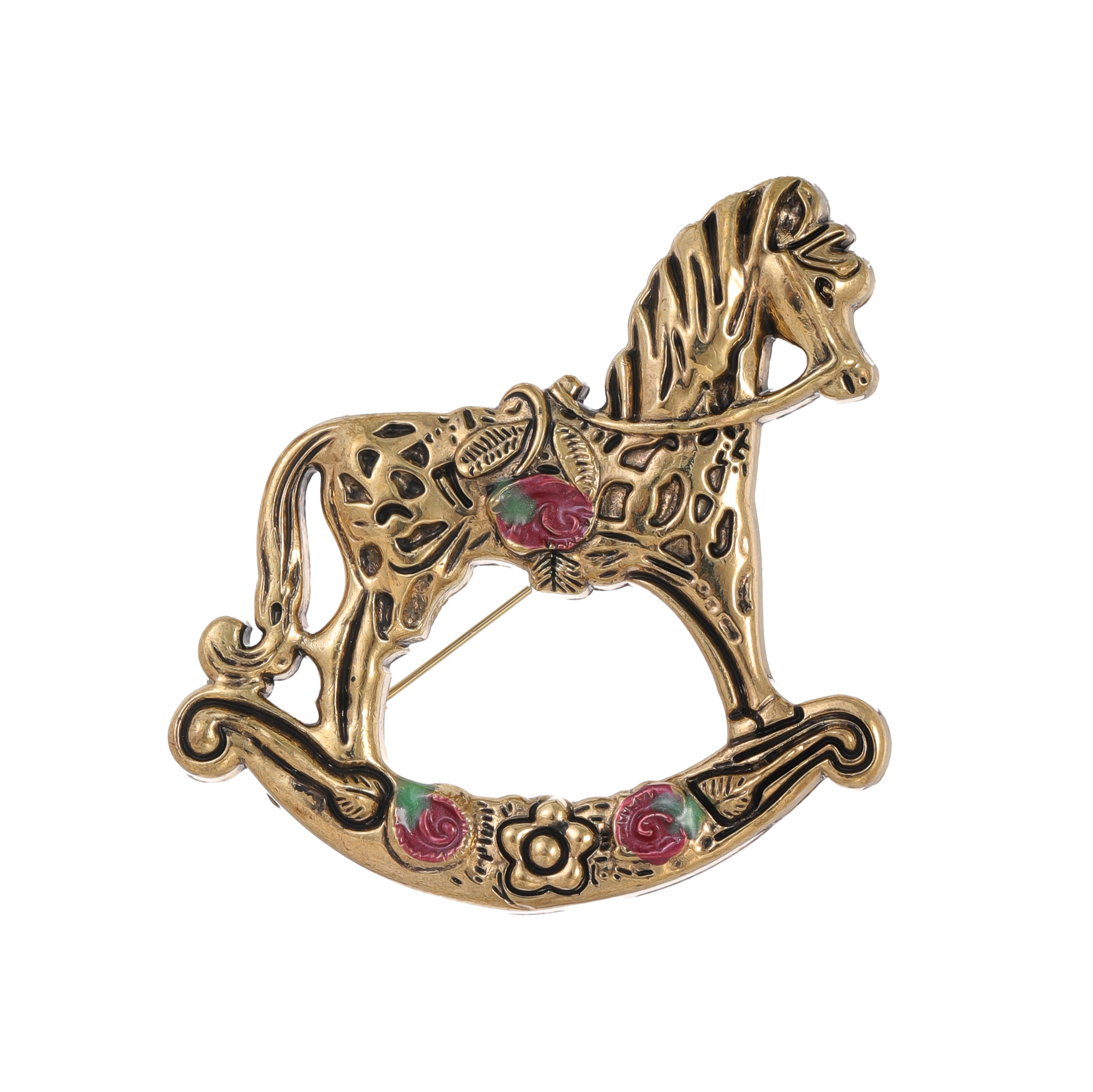 Cross-border new Trojan retro brooch men's and women's suit jacket retro animal pin corsage jewelry wholesale