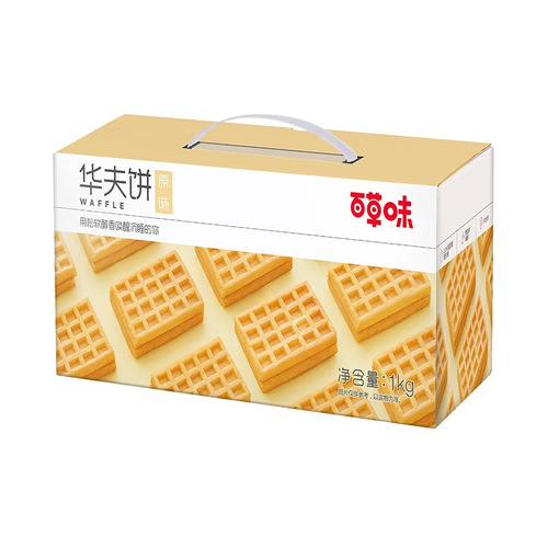 Hundred Herbs Waffle Cake 1000g Nutritional Breakfast Cake Sun Hand-tear Bread Snack Pregnant Food Full Carton