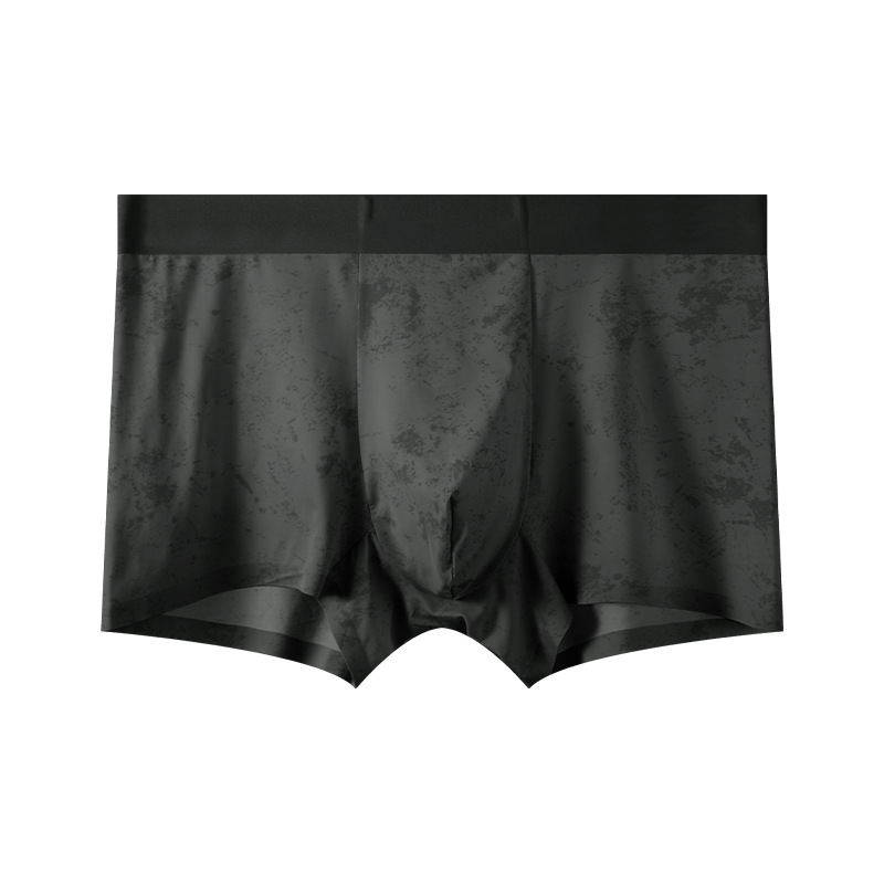 Procesamiento de ropa interior de hombre de seda de hielo personalizada, antibacteriano de verano, ultrafino, transpirable, fresco, deportivo de secado rápido, pantalones cuadrangulares de gran tamaño