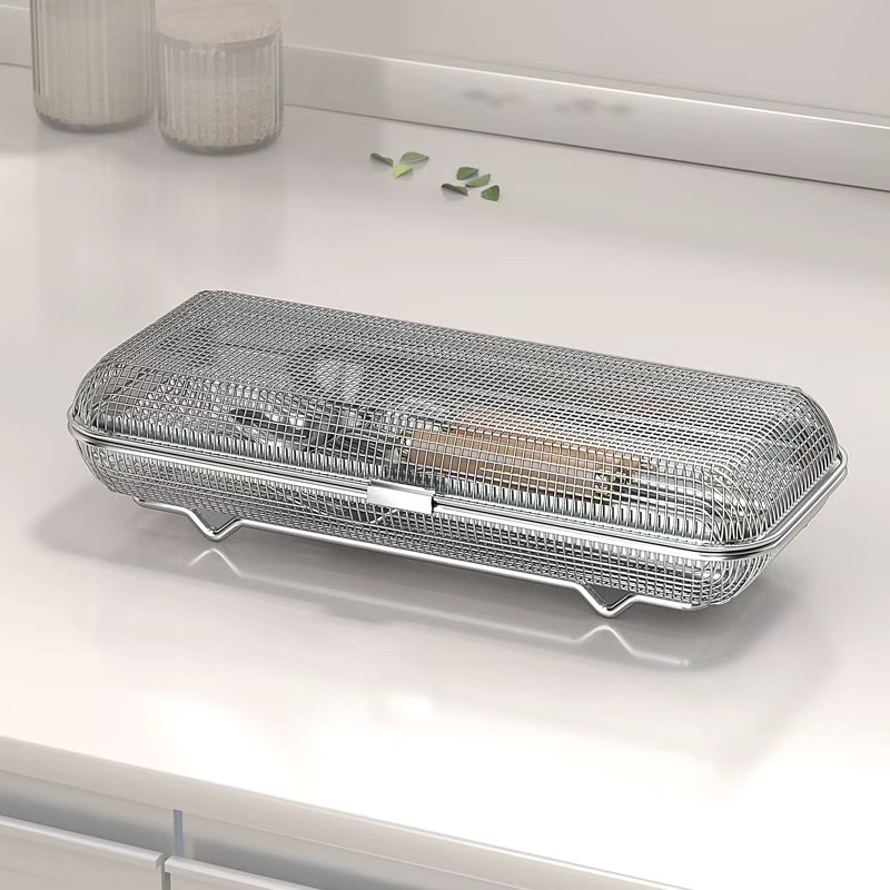 Dishwasher Chopstick Basket Sterilization Cabinet Special 304 Stainless Steel Box Cage Basket Kitchen Household Knife and Fork Storage Drain Rack