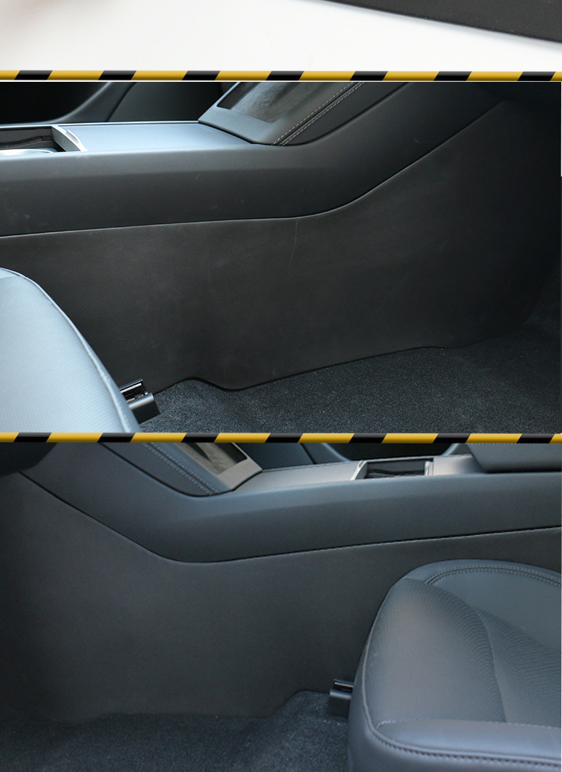 Suitable for Tesla's New Version of Model Y/3 Center Console Interior Protective Pad, Side Center Console Anti-Kick Upgrade and Thickening