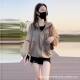 Summer New Style Top All-Match Lightweight and Comfortable Contrast Color Hooded Loose Ultraviolet Heat Insulation Drying Clothes Women's Breathable Top
