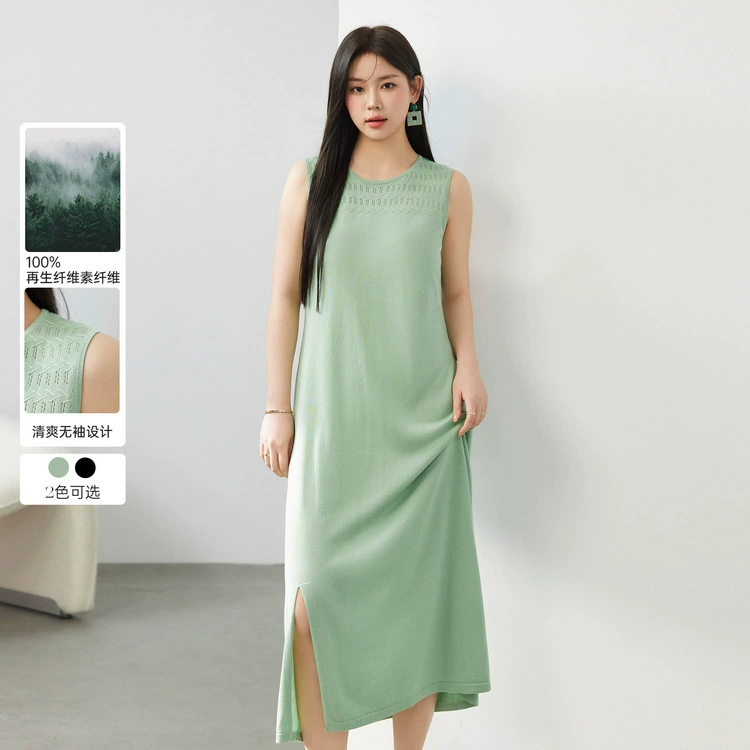 Тонкое трикотажное платье Толстый мм летний новый стиль